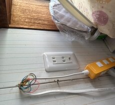 電子レンジ用コンセント増設