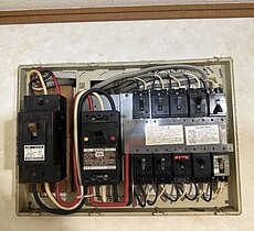 漏電にてブレーカー故障交換